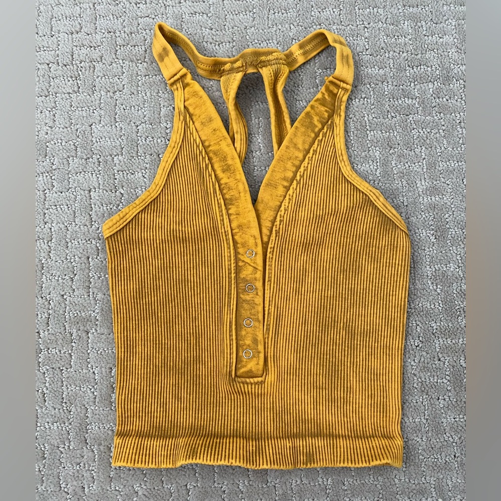 Free people movement size xs/s EUC color dark yellow mustard